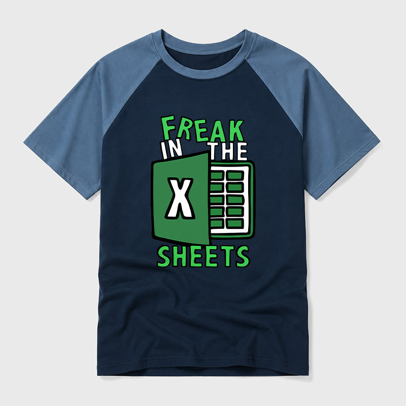 Freak In The Sheets Geek Retro Raglan T-Shirt