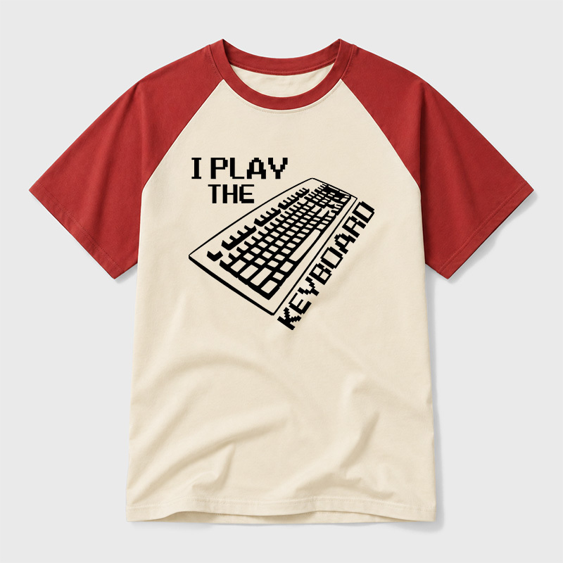I Play The Keyboard Geek Retro Raglan T-Shirt