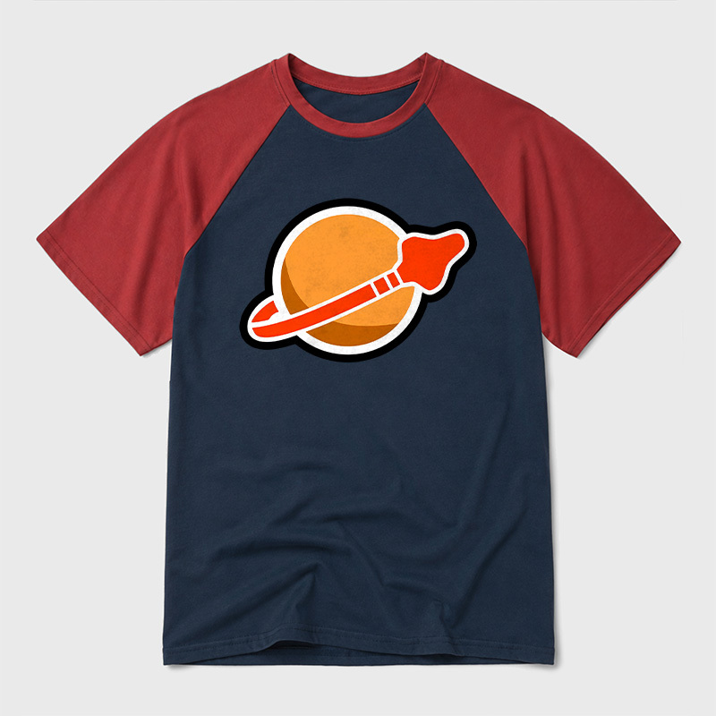 New Space Mars Geek Retro Raglan T-Shirt
