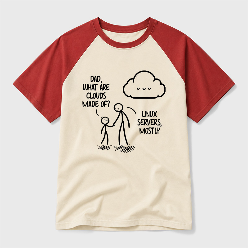 What Are Clouds Made Of Geek Retro Raglan T-Shirt
