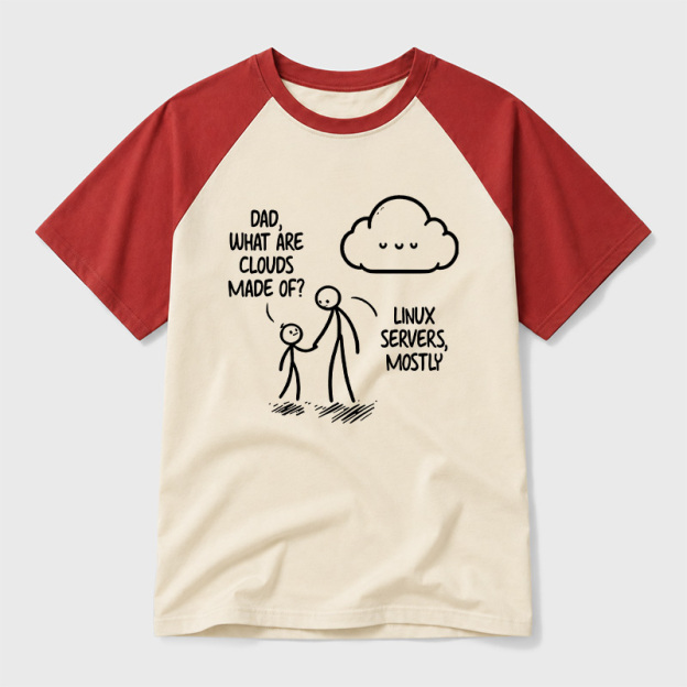 What Are Clouds Made Of Geek Retro Raglan T-Shirt