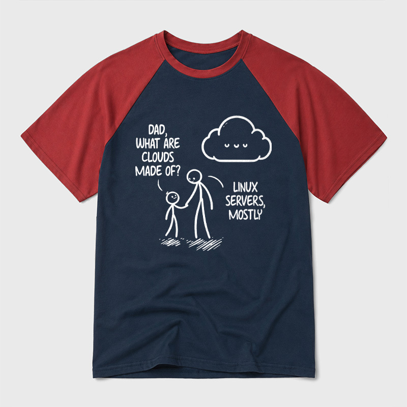 What Are Clouds Made Of Geek Retro Raglan T-Shirt