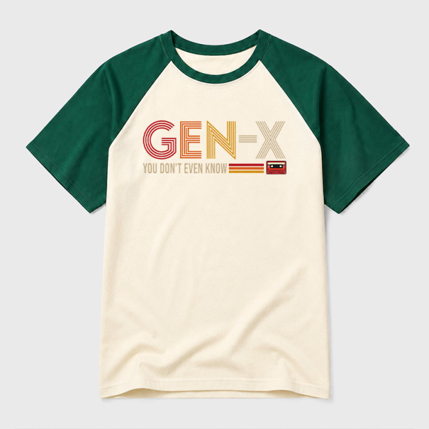 Generation X Geek Retro Raglan T-Shirt