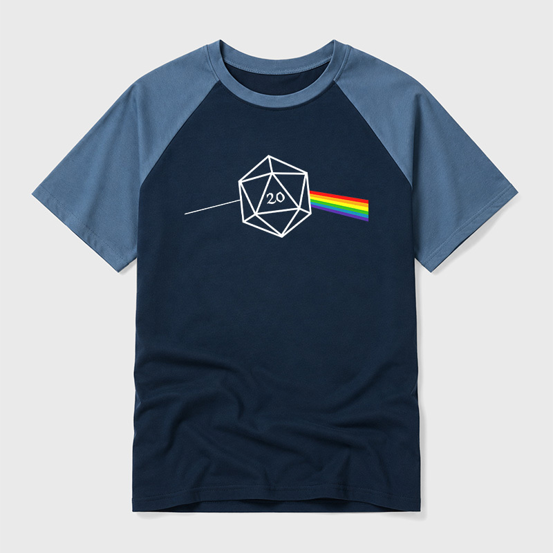 Dungeons And Dragons D20 Win Geek Retro Raglan T-Shirt