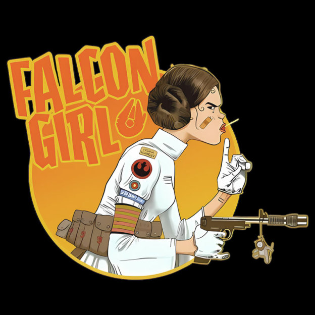 Leia Falcon Girl Geek T-Shirt