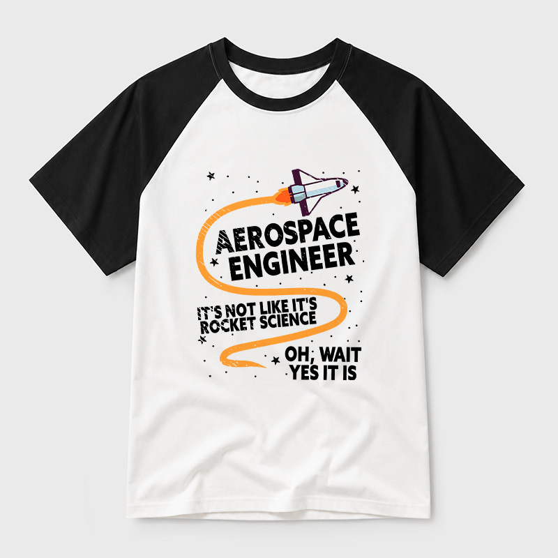 Aerospace Engineer Rocket Geek Retro Raglan T-Shirt
