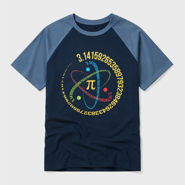 Atom Pi Math Science Geek Retro Raglan T-Shirt