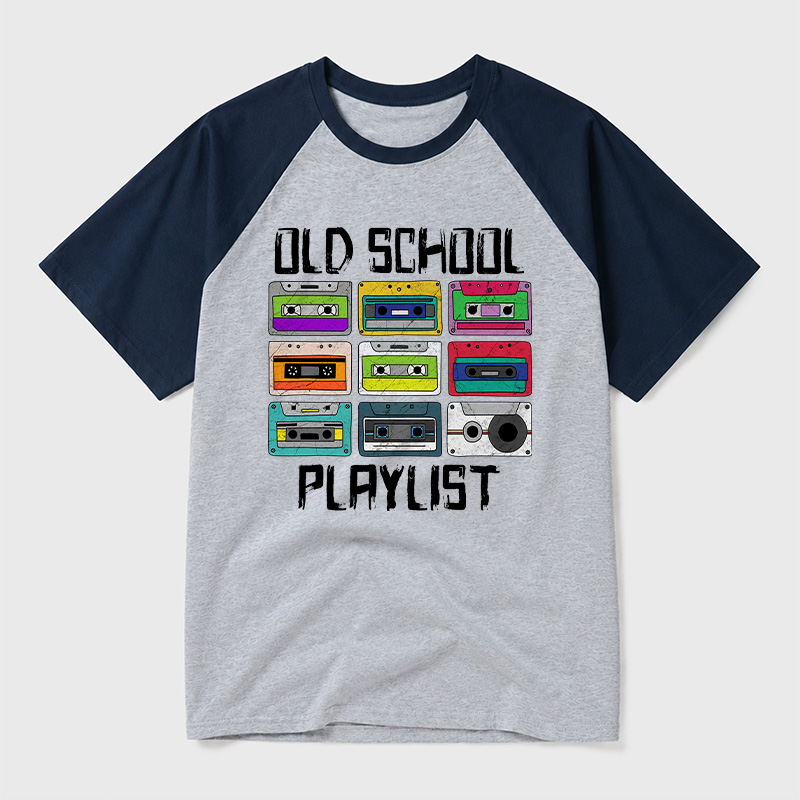 Cassette Tape Music Retro 80s Geek Retro Raglan T-Shirt