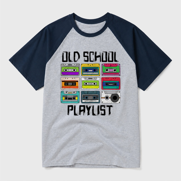 Cassette Tape Music Retro 80s Geek Retro Raglan T-Shirt