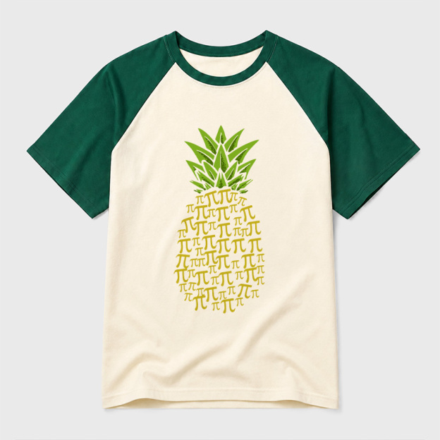 Pi Pineapple Geek Retro Raglan T-Shirt
