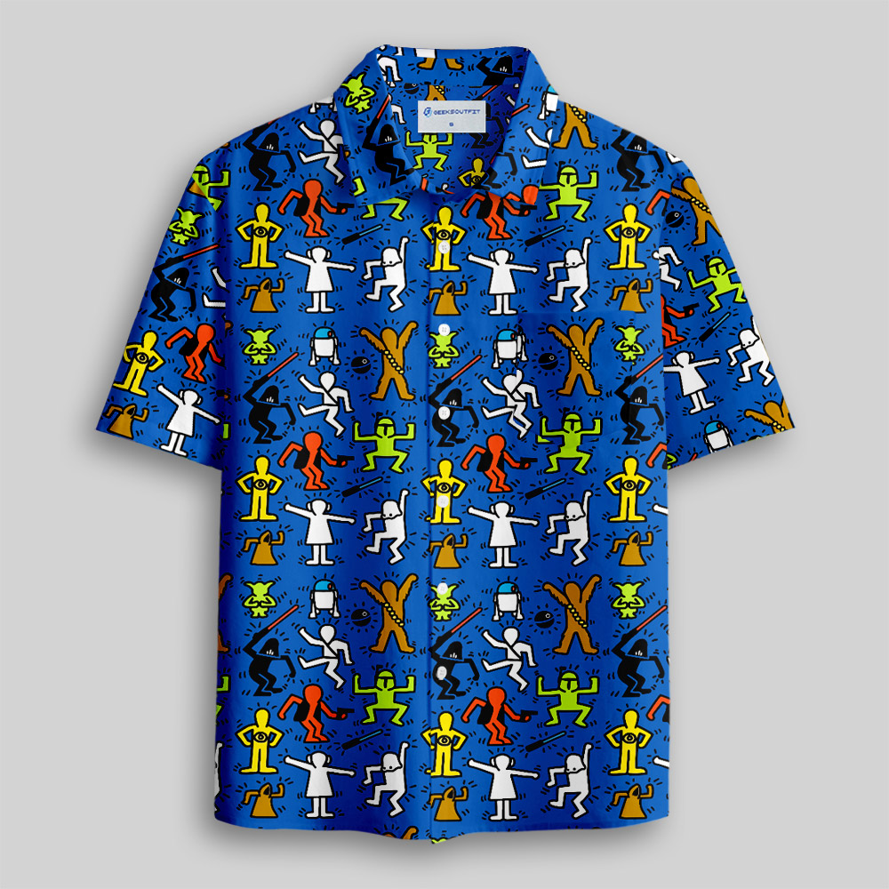 May The Line Be With You Resort Button Up Pocket Shirt