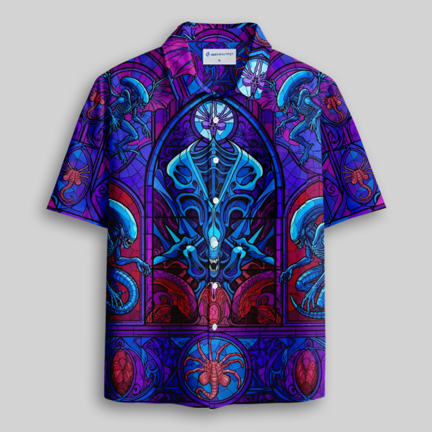 LV-426 Stained Glass Button Up Pocket Shirt