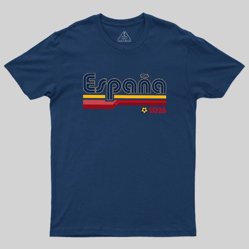 España Retro Stripes 2026 Geek T-Shirt