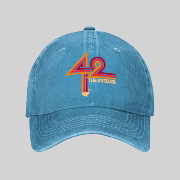 42 The Ultimate Answer Geek Washed Vintage Baseball Cap