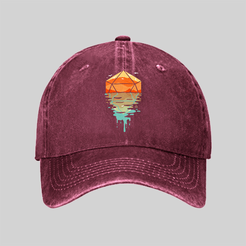 DnD Dungeons & Dragons Geek Washed Vintage Baseball Cap