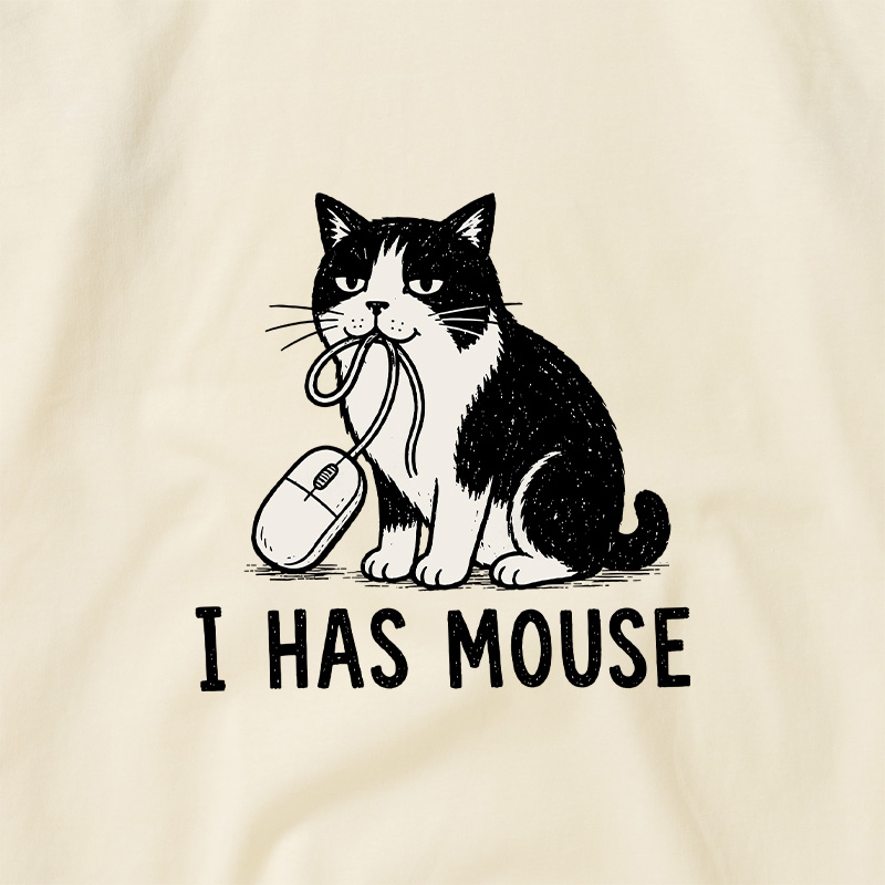 I Has Mouse Geek Retro Raglan T-Shirt