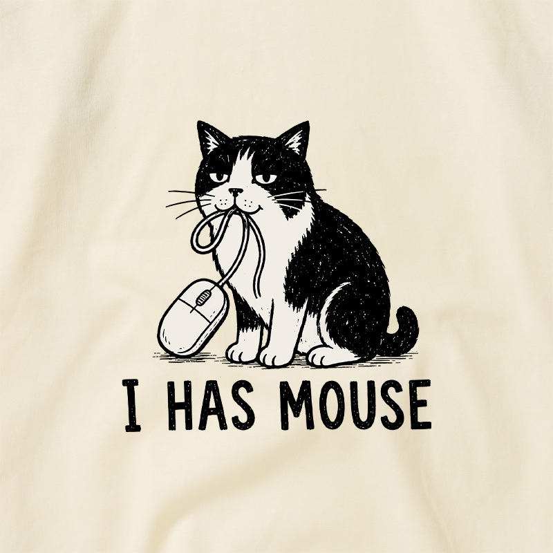 I Has Mouse Geek Retro Raglan T-Shirt