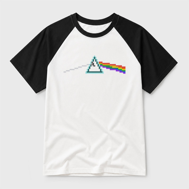 The Dark Side of 8-Bit Geek Retro Raglan T-Shirt