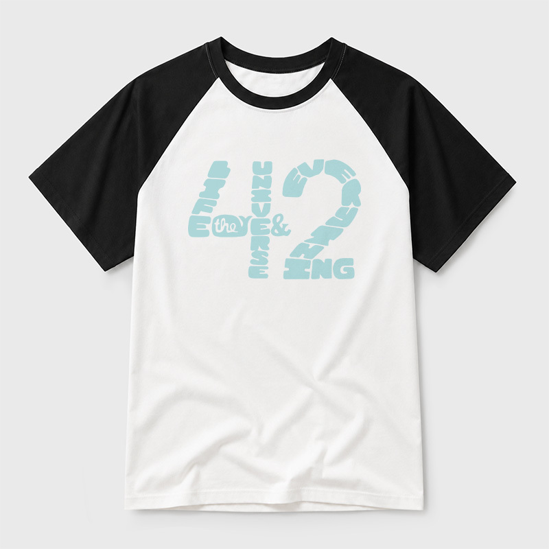 The Answer to Everything Geek Retro Raglan T-Shirt