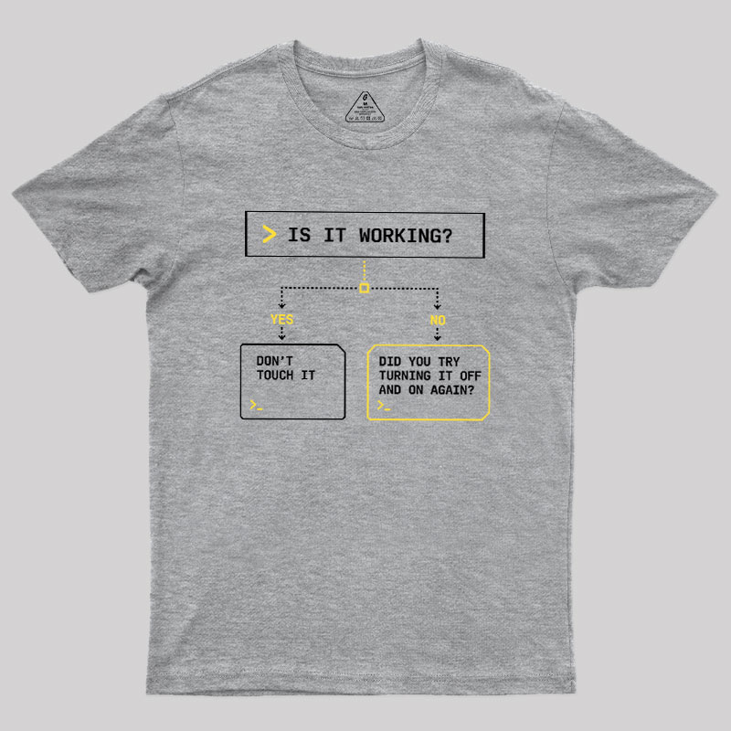 Is It Work Funny Flowchart Geek T-Shirt