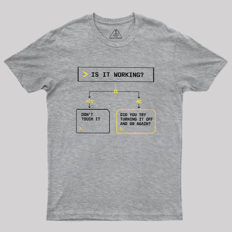 Is It Work Funny Flowchart Geek T-Shirt