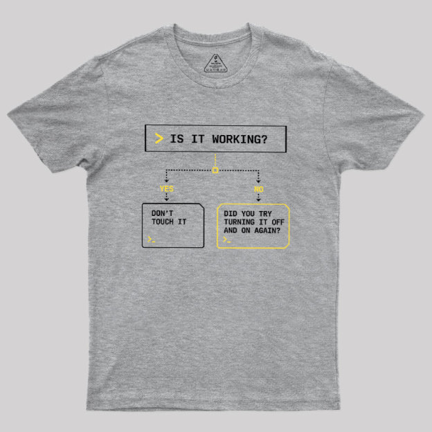 Is It Work Funny Flowchart Geek T-Shirt