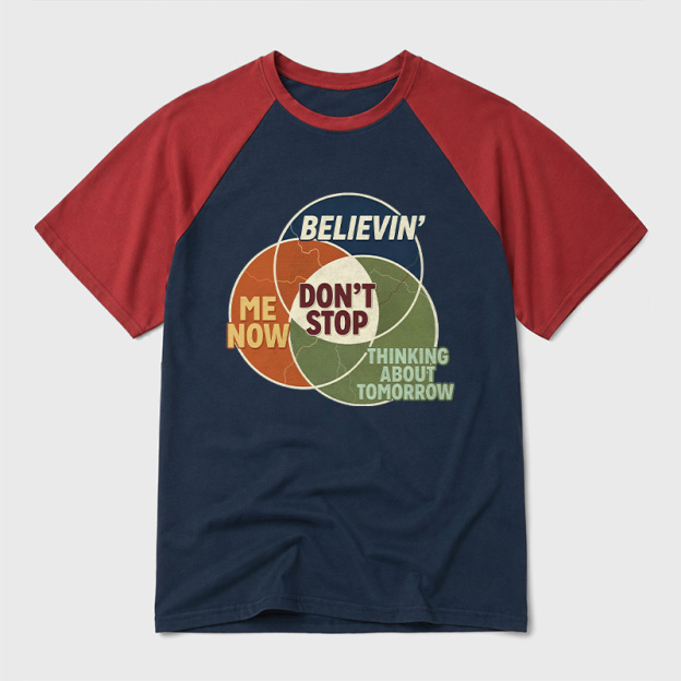 Dont Stop Diagram Geek Retro Raglan T-Shirt
