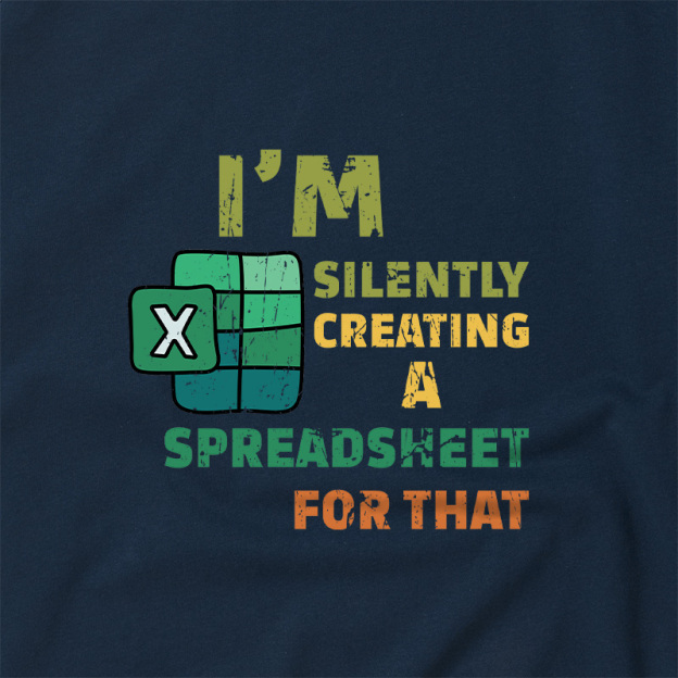 Im Silently Creating a Spreadsheet for That Geek Retro Raglan T-Shirt