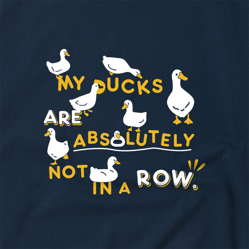 My Ducks Are Absolutely Not in a Row Geek Retro Raglan T-Shirt