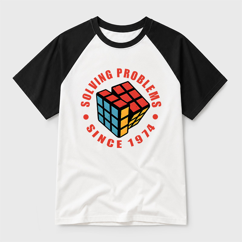Solving Problems Since 1974 Geek Retro Raglan T-Shirt