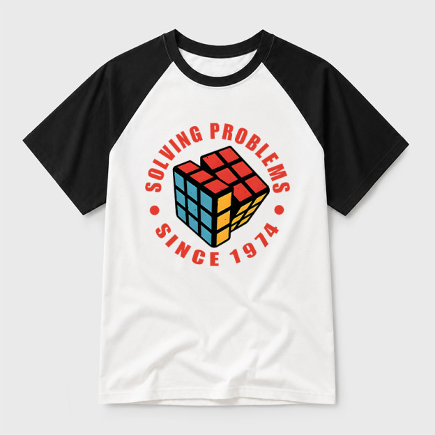 Solving Problems Since 1974 Geek Retro Raglan T-Shirt