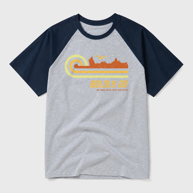 Vintage Starfleet Geek Retro Raglan T-Shirt