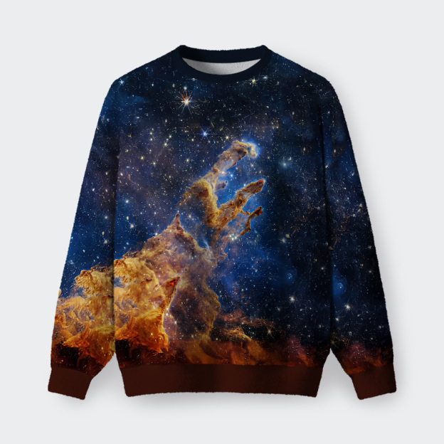 Pillar of Creation Nebula Fuzzy Fleece Sweatshirt