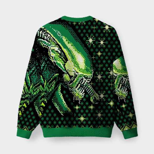 Alien Green Fuzzy Fleece Sweatshirt