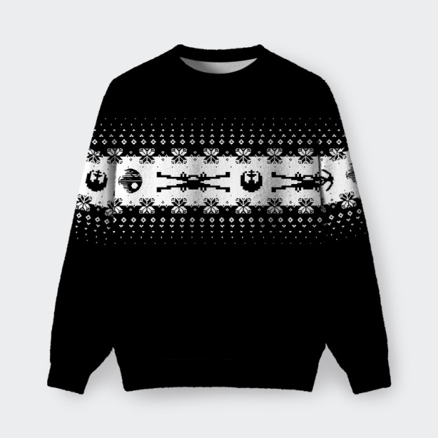 Sci-fi Film Icon Black Fuzzy Fleece Sweatshirt
