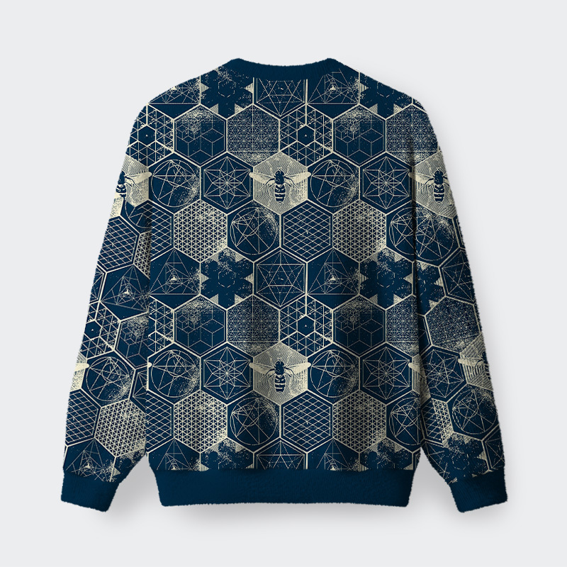 The Beauty of Mathematics Geometric Figures Fuzzy Fleece Sweatshirt