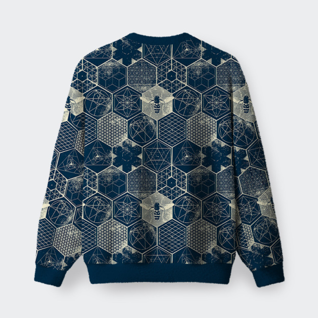 The Beauty of Mathematics Geometric Figures Fuzzy Fleece Sweatshirt
