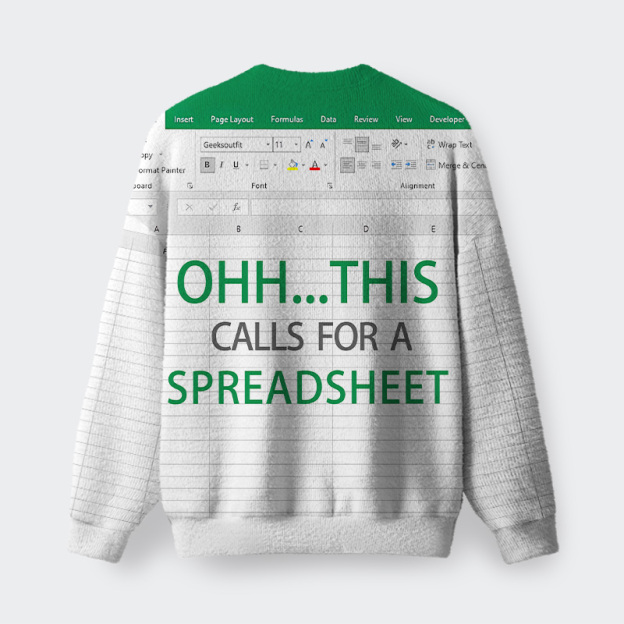 Ohh...This Calls for a Spreadsheet Fuzzy Fleece Sweatshirt