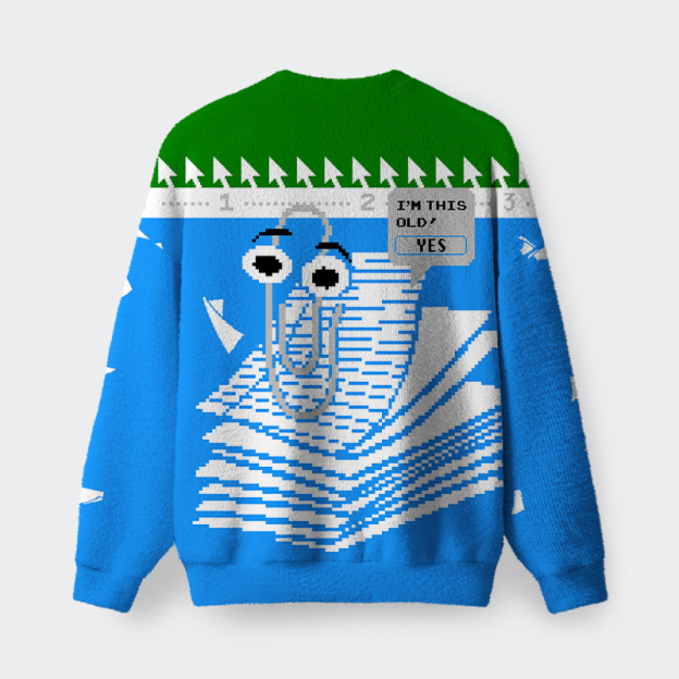 Clippy Fuzzy Fleece Sweatshirt