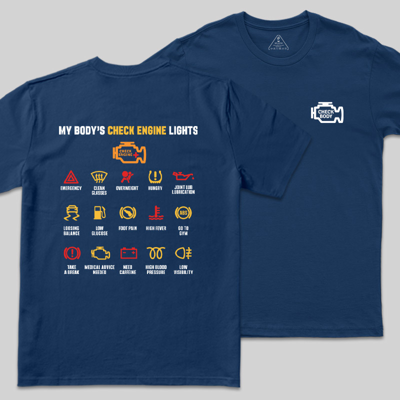 Check Body Warning Icons Geek T-Shirt