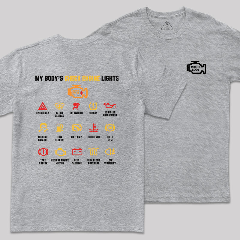 Check Body Warning Icons Geek T-Shirt
