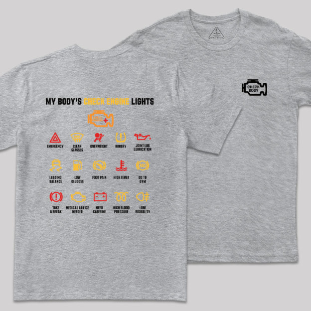 Check Body Warning Icons Geek T-Shirt