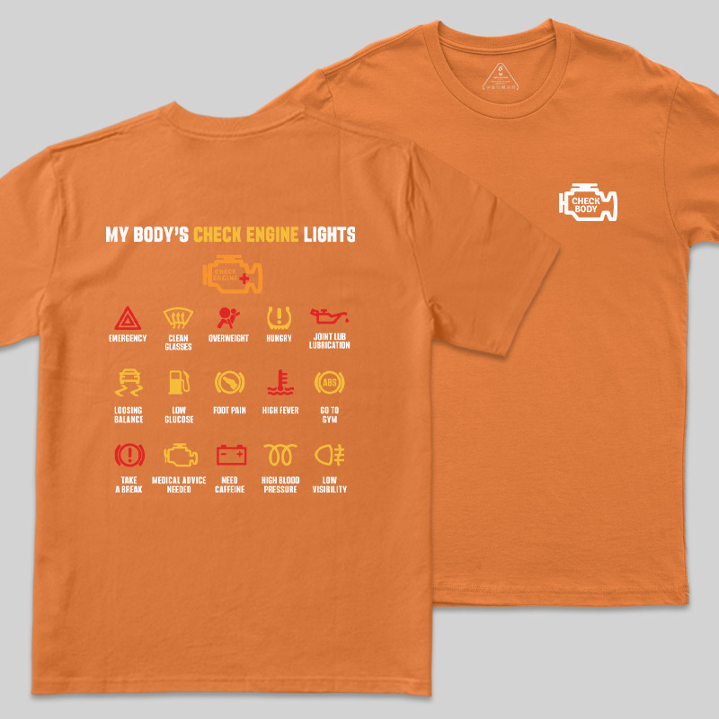 Check Body Warning Icons Geek T-Shirt