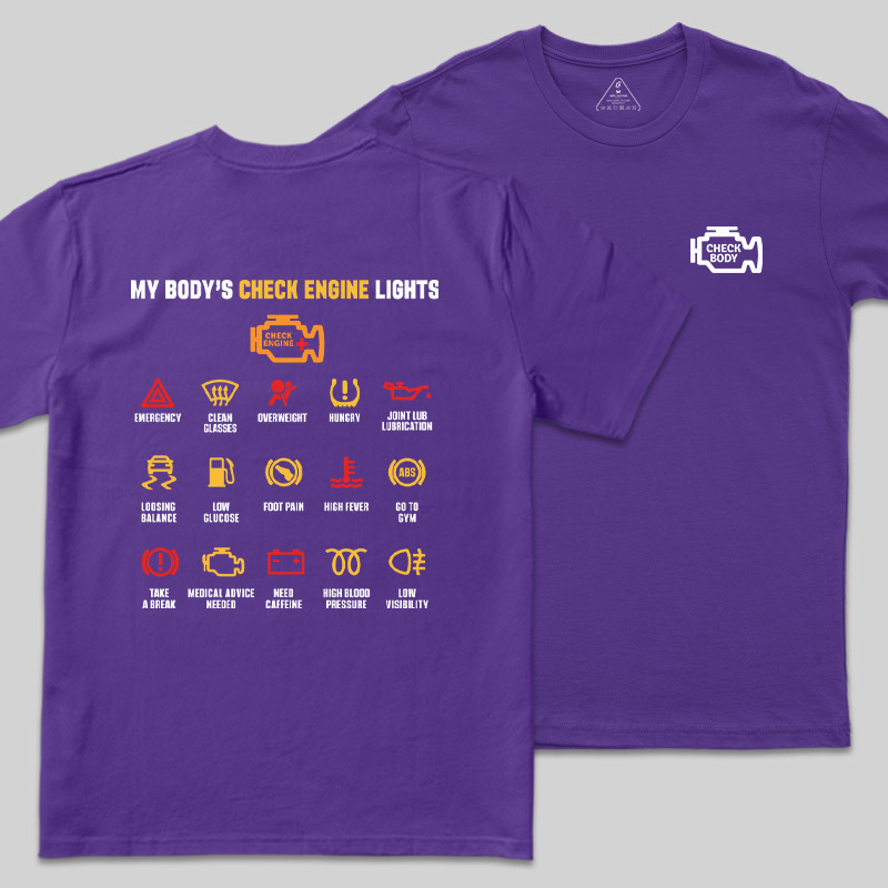 Check Body Warning Icons Geek T-Shirt