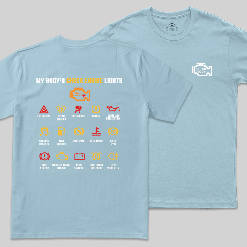 Check Body Warning Icons Geek T-Shirt