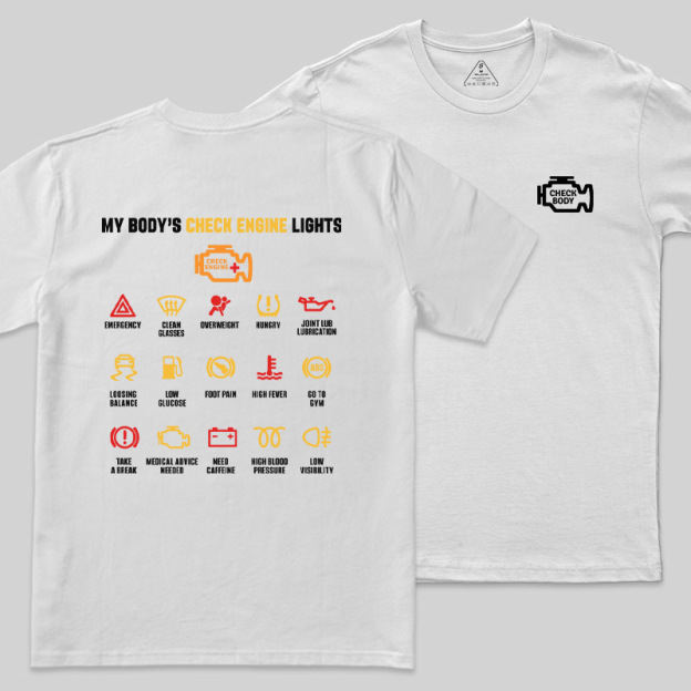Check Body Warning Icons Geek T-Shirt