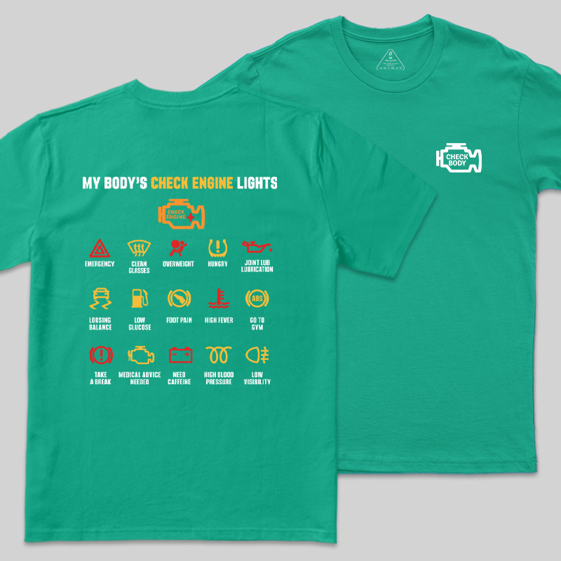 Check Body Warning Icons Geek T-Shirt