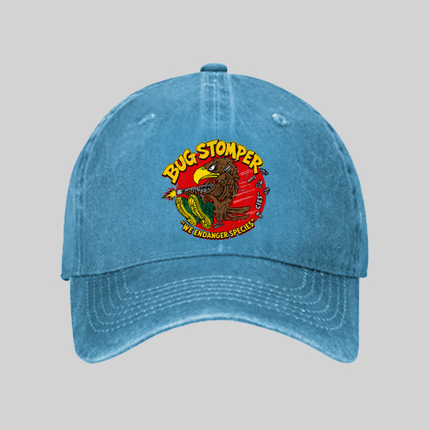 Bug Stomper Alien Washed Vintage Baseball Cap
