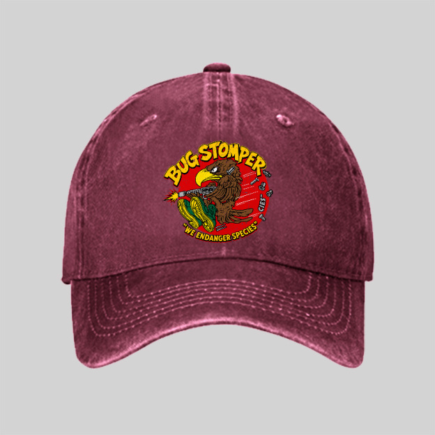 Bug Stomper Alien Washed Vintage Baseball Cap