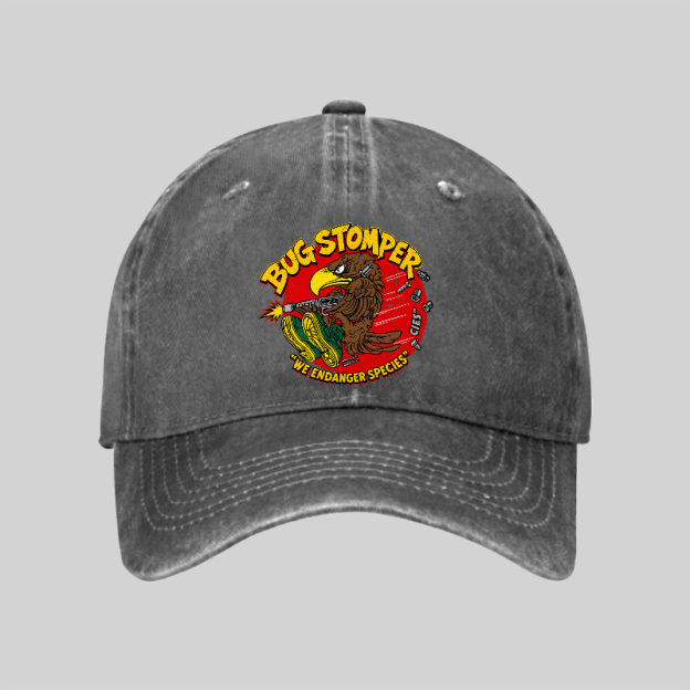 Bug Stomper Alien Washed Vintage Baseball Cap